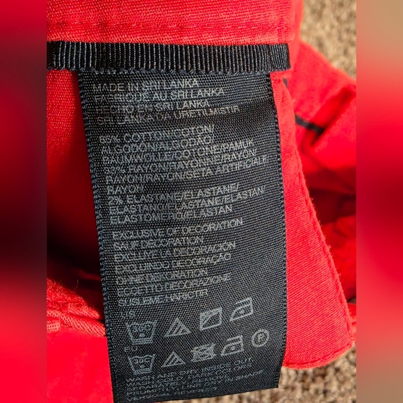 TOMMY HILFIGER Red Ankle Chino Pants Womens Size 12 - Picture 4 of 5